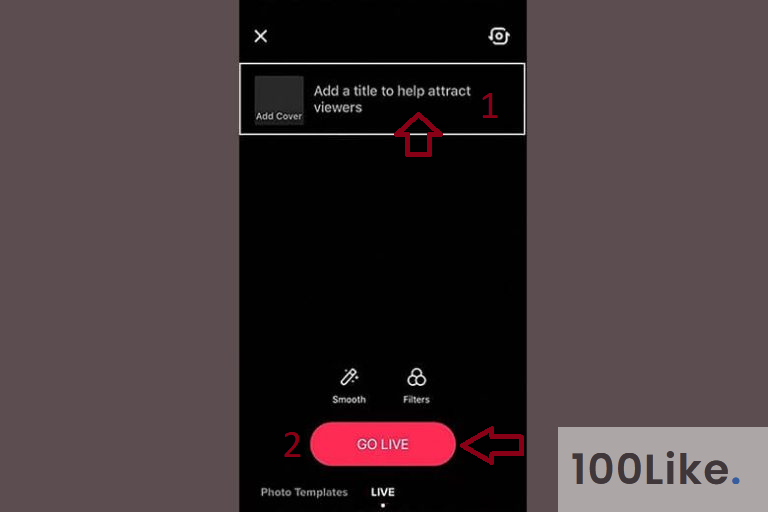 Bấm vào nút "Go live" để bắt đầu phát sóng trực tiếp.
