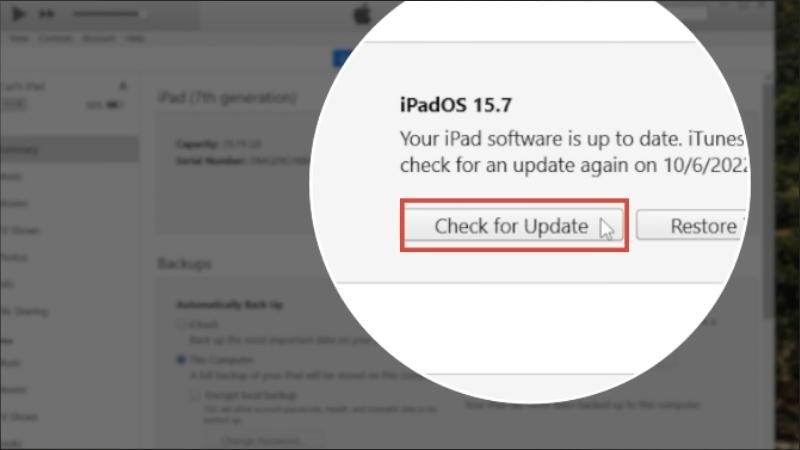 Cập nhật phần mềm hoặc khôi phục cài đặt gốc ipad Cập nhật phần mềm để fix lỗi ipad bị đơ không tắt được nguồn