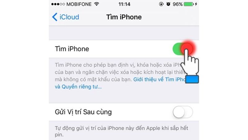 Sử dụng chức năng Find My iPhone (Tìm iPhone)
