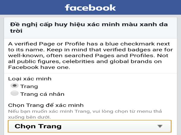 Cách đăng ký tích xanh cho Fanpage Cách đăng ký tích xanh cho Fanpage