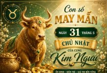 Con số may mắn ngày 31 tháng 5 chủ nhật cung Kim Ngưu