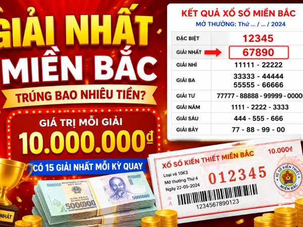 giải nhất xổ số miền bắc